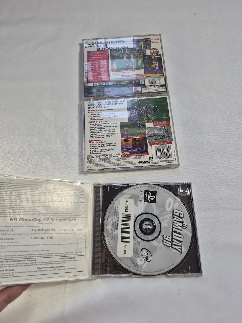 Sony Play station set of 3 games Nba 97 NFL 97, NFL 99